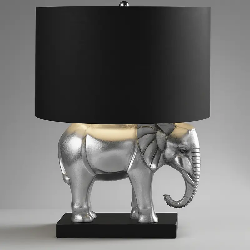 Mascagni Lampada Elefante Argento H 48,5 cm