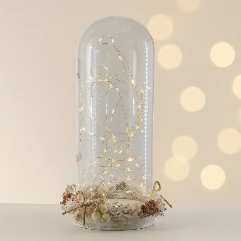 Mascagni Lanterna LED Teca Natale H 32×16 cm