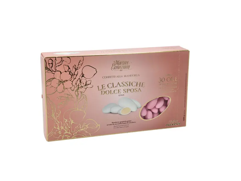 Maxtris - Confetti dolce sposa gold colore rosa | Rohome