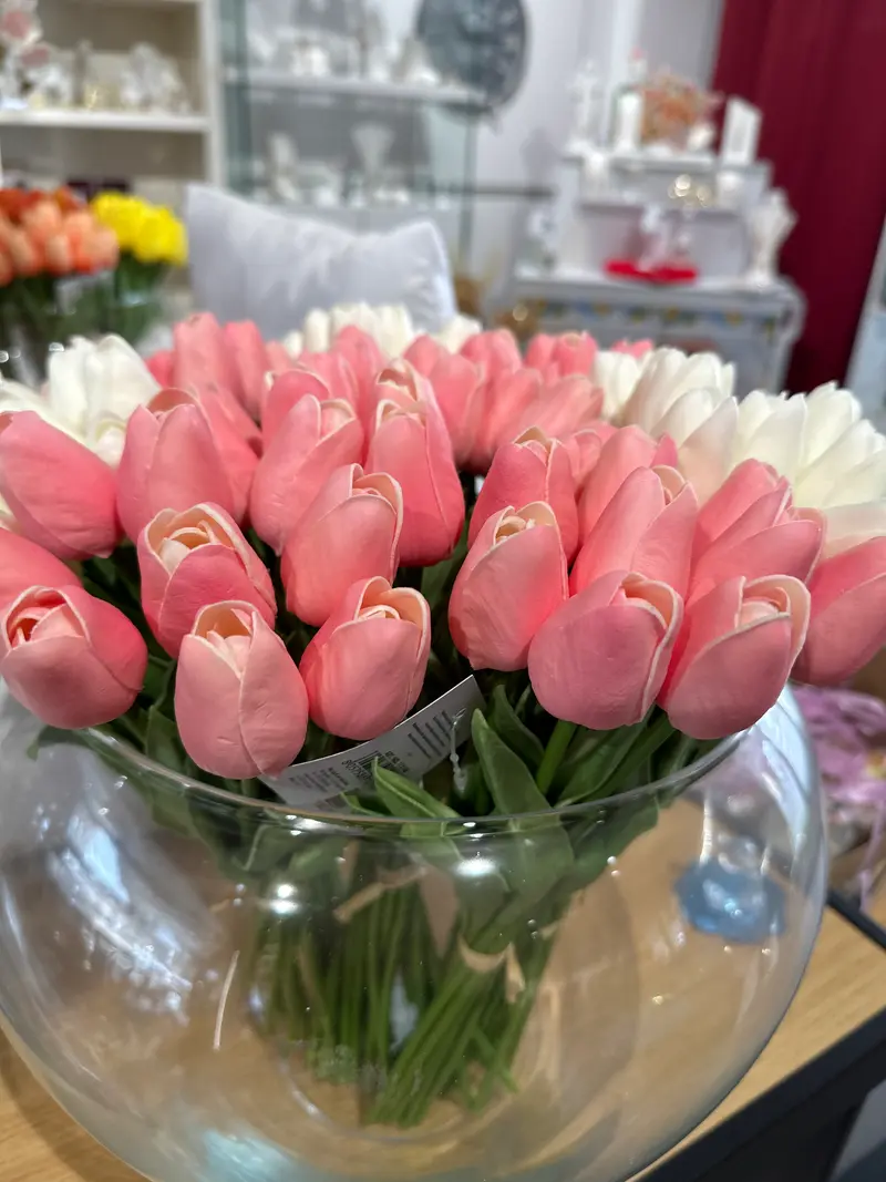 Mazzo di Tulipani real touch rosa 9 boccioli | Rohome