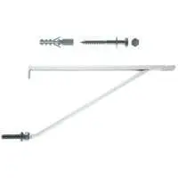 Mensola Fissaggio Lavabo Fischer 501065 ML - Kit 2 Pezzi con Struttura a U 250mm