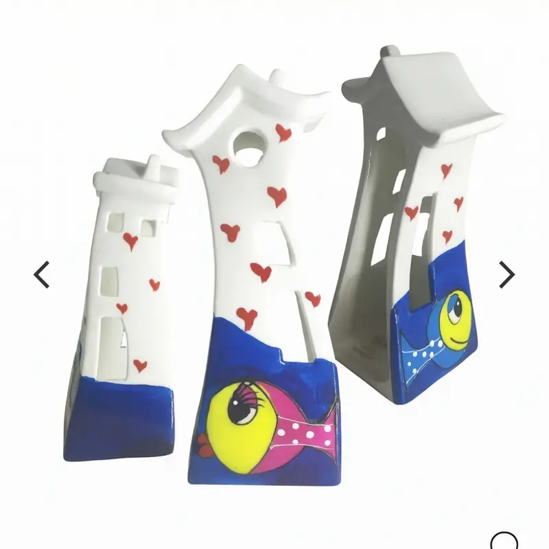 Meum Casetta Mare Porcellana Cuore Portacandela H 18 cm