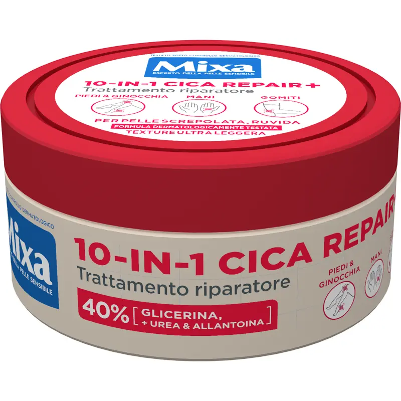 MIXA 10 IN 1 CICA REPAIR TRATTAMENTO RIPARATORE PELLE SCREPOLATA E RUVIDA 150 ML