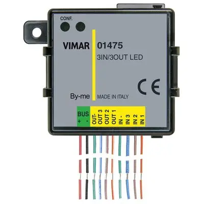 Modulo Domotico VIMAR 01475 - 3 Ingressi 3 Uscite LED By-me Incasso Retrofrutto