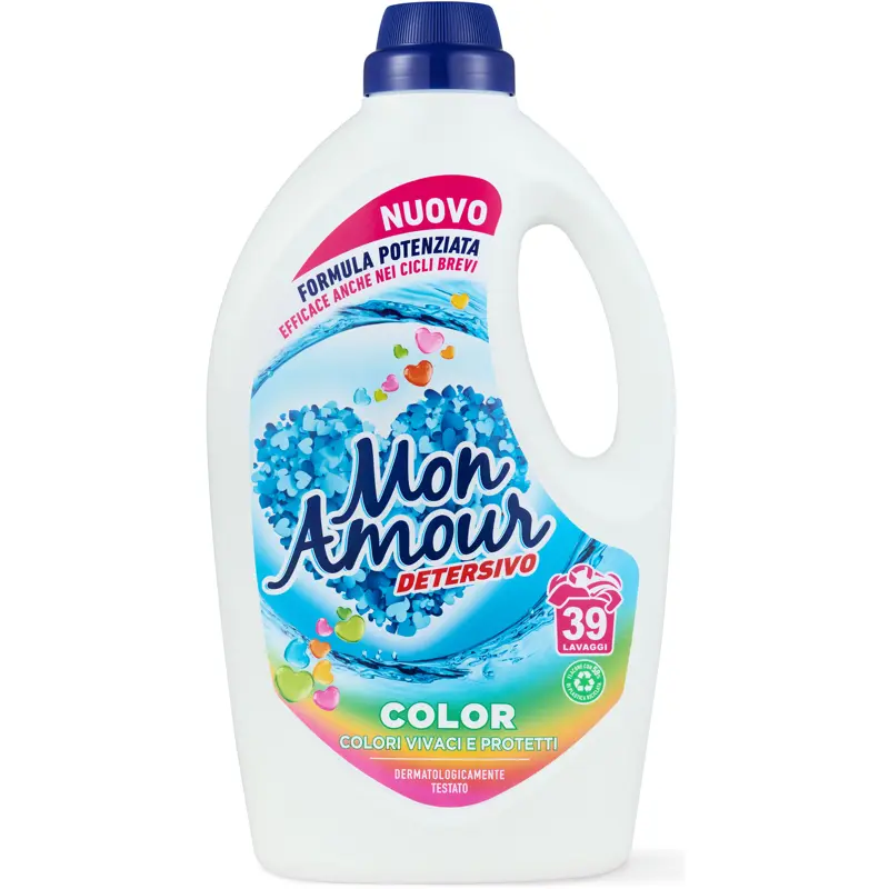 MON AMOUR DETERSIVO LAVATRICE LIQUIDO COLOR 1560 ML 39 LAVAGGI