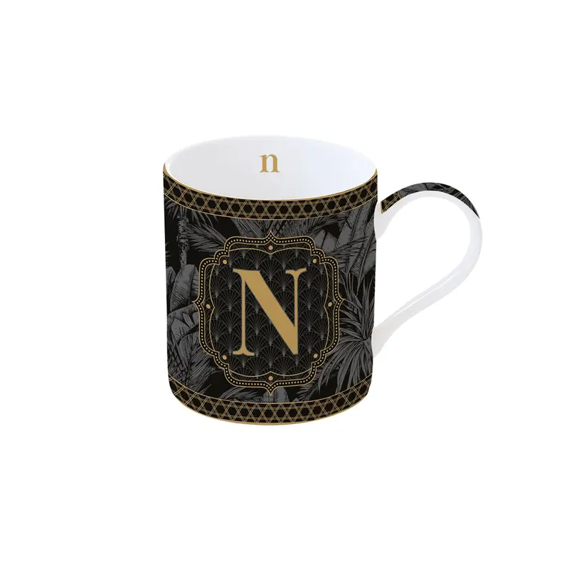 Mug in porcellana da 350ml con lettera N | Rohome