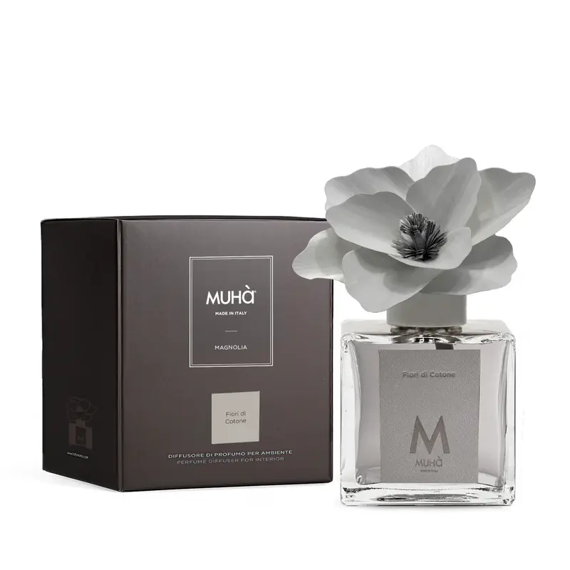 Muhà - profumo ambiente magnolia fiori di cotone | Rohome