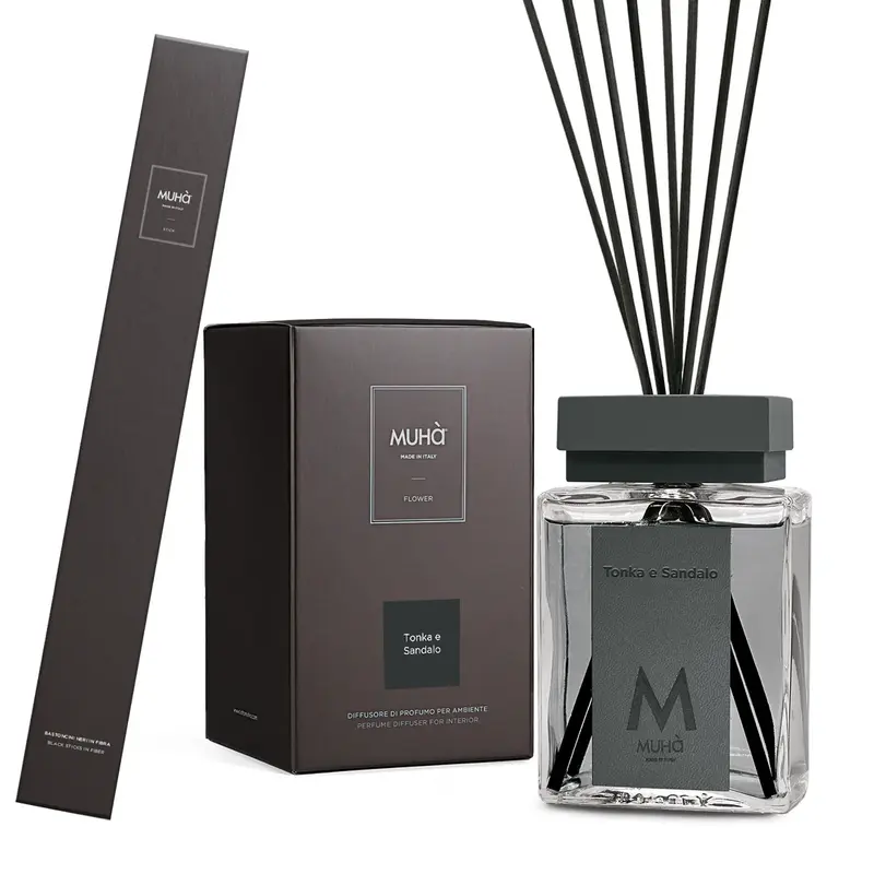 Muhà - profumo ambiente stick tonka e sandalo 500ml | Rohome
