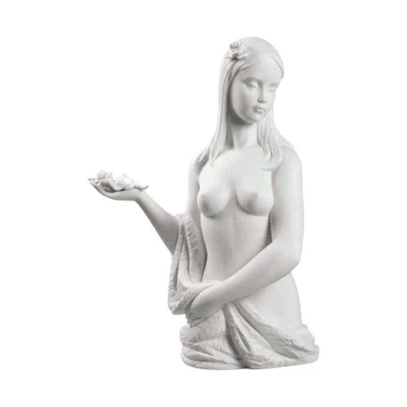 NAO by Lladrò Scultura Porcellana Bagnante Incantevole 36x28x13 cm