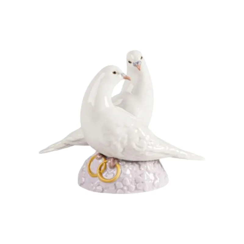 NAO by Lladrò Scultura Porcellana Colombe dell’Anniversario 15x19x12 cm