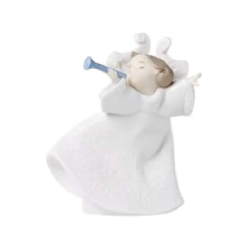 NAO by Lladrò Scultura Porcellana Melodia di Ottone 11x9x5 cm