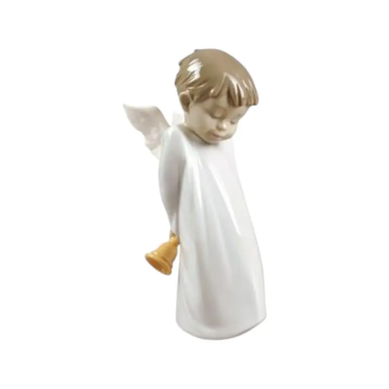 NAO Lladrò Scultura Porcellana Angelo Nuvola Blu 17x12 cm