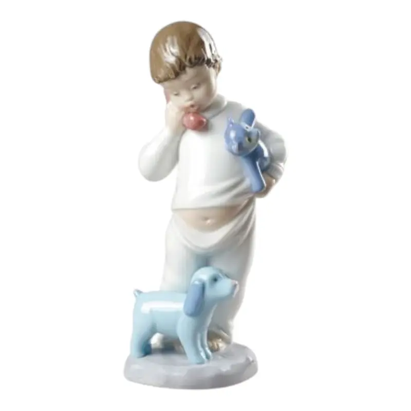 NAO Lladrò Scultura Porcellana Qualcuno Ti Sta Chiamando 19x8 cm