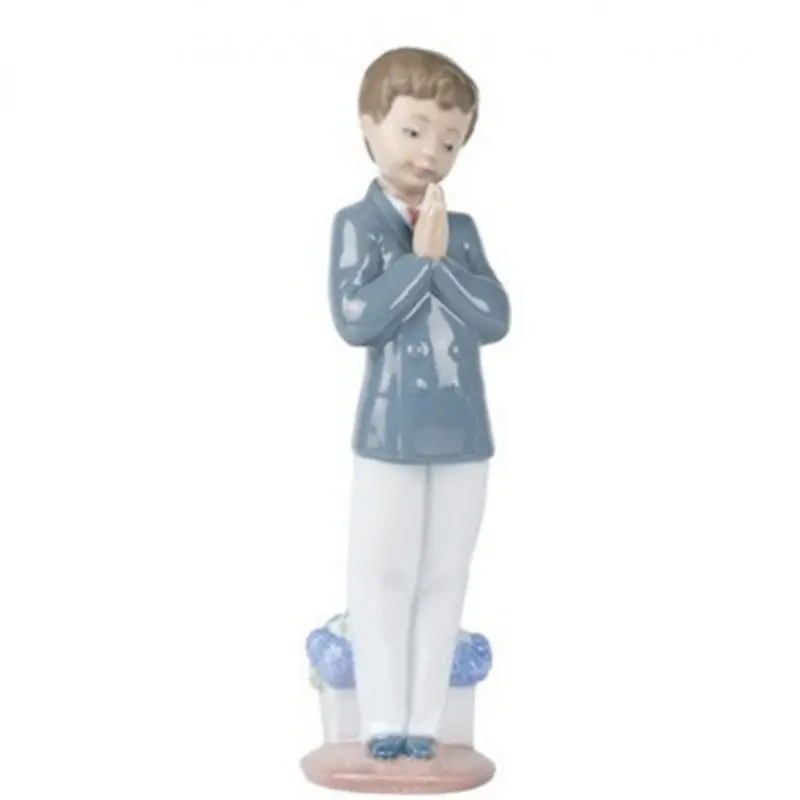NAO Lladrò Scultura Porcellana Tempo di Preghiera 22x8x6 cm