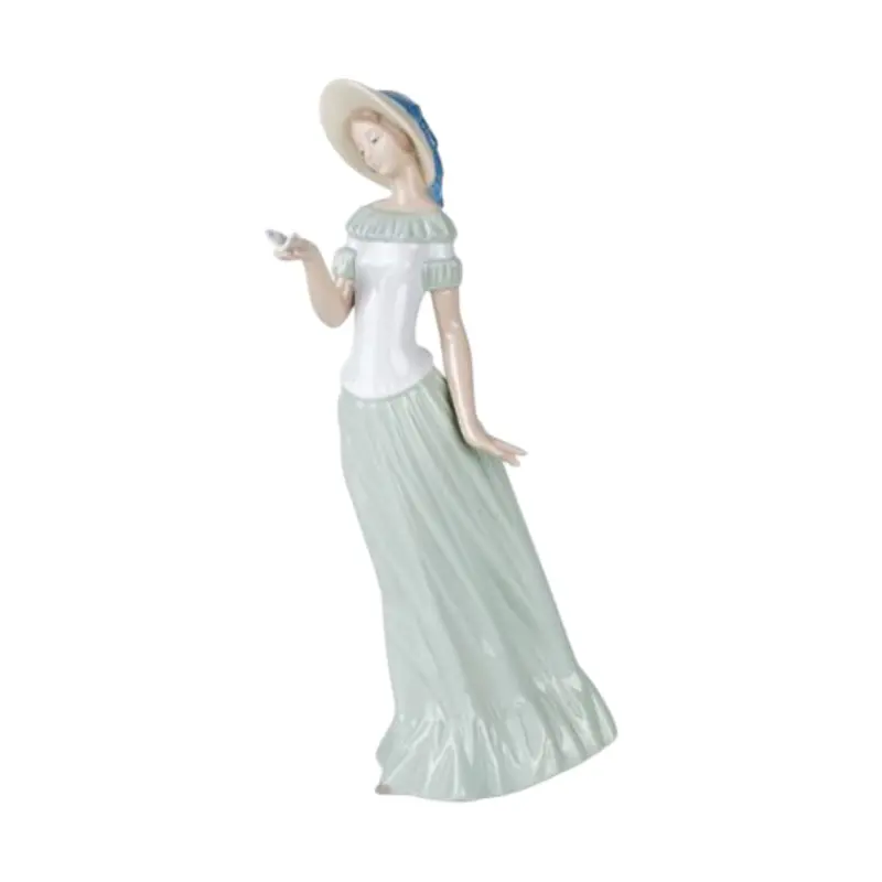 Nao Statuina Porcellana Dama della Farfalla 30 cm