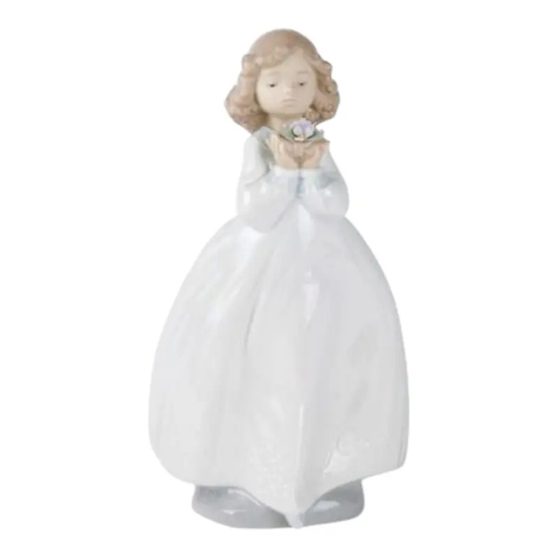 Nao Statuina Porcellana La Damigella dei Fiori 20x11x10 cm