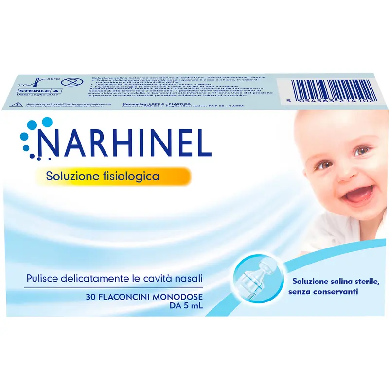 NARHINEL SOLUZIONE FISIOLOGICA 30 FLACONCINI MONODOSE DA 5 ML