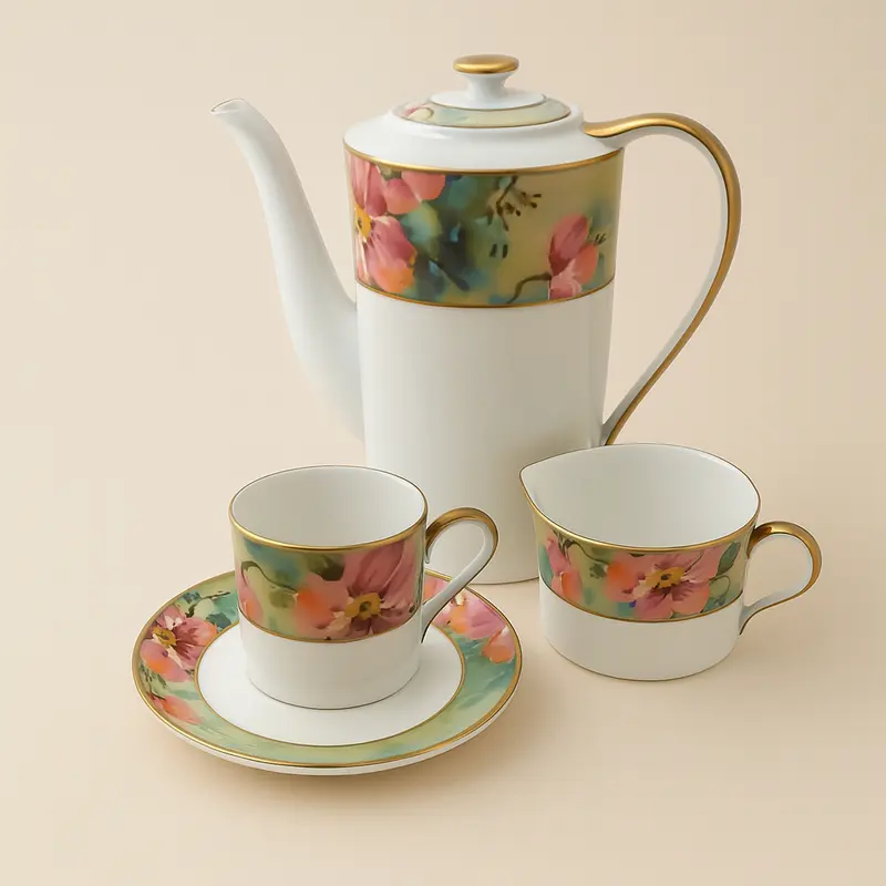 Narumi Decoro Louvre Servizio Caffè Bone China Edizione Limitata