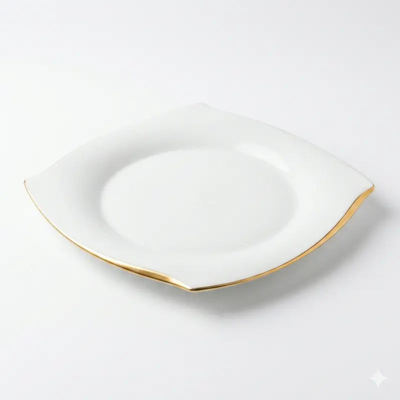 Narumi Piatto Piano Bone China Forte Oro 28x28