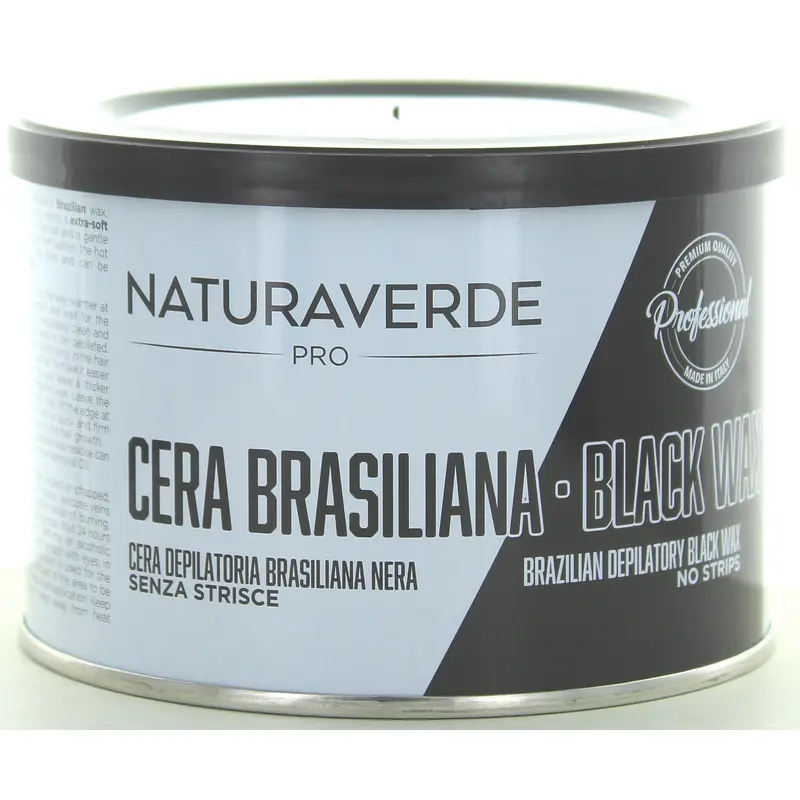 NATURAVERDE PROFESSIONAL CERA DEPILATORIA BRASILIAN BLACK LIPOSOLUBILE 400 ML