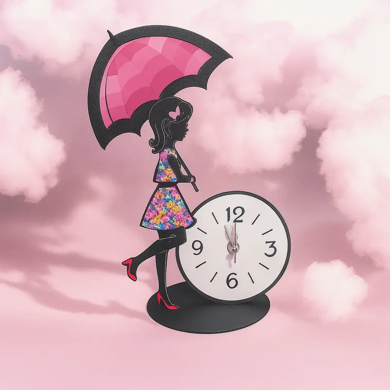Negò Le Ombrelline – Orologio Vanessa con Fiori Rosa 36x25 cm