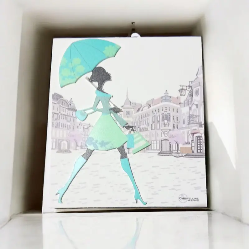 Negò Le Ombrelline Quadretto Jasmine Verde 17x15 cm