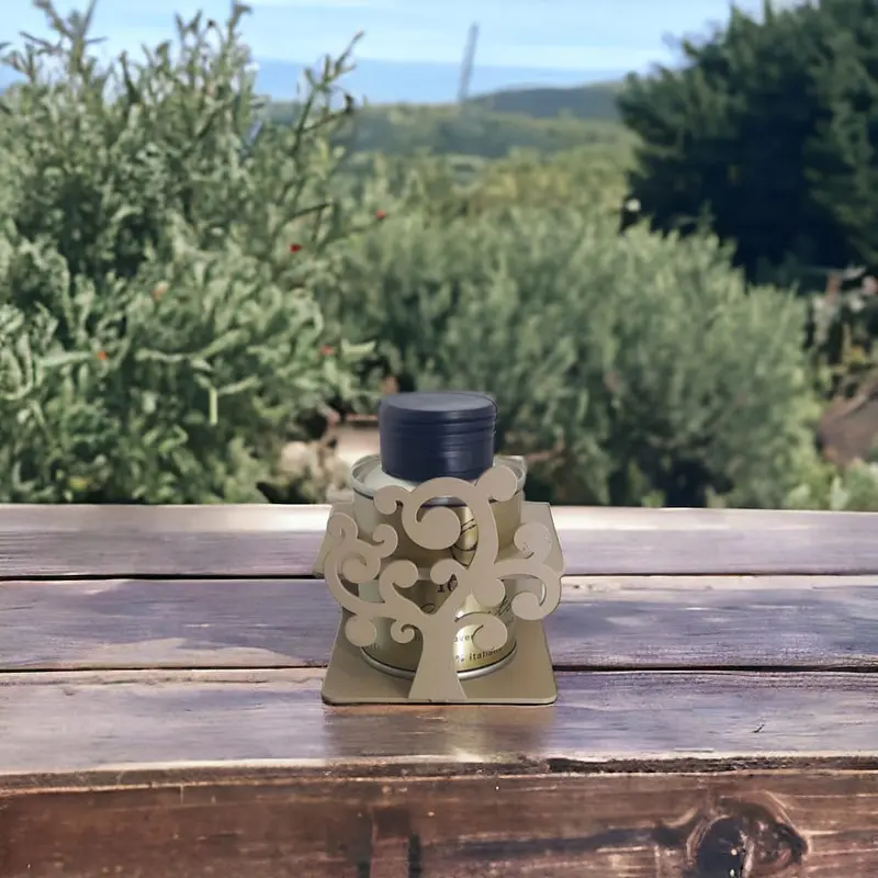 Negò Oliera Albero Vita Fango Metallo Smaltato Olio Bio 8x8 cm