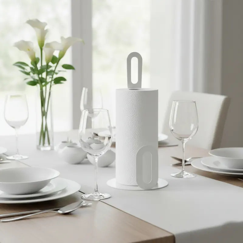 Negò Porta Rotoli Scottex in Metallo Bianco 31x14 cm