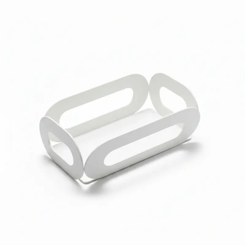 Negò Portabicchieri in Metallo Bianco 17x8,5 cm