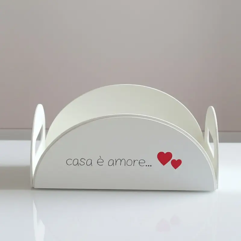 Negò Portabicchieri in Metallo con Cuore 17x8,5 cm