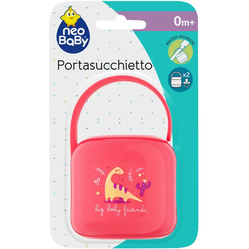 NEO BABY PORTASUCCHIETTO PER 2 SUCCHIETTI DINO ROSA 0m+