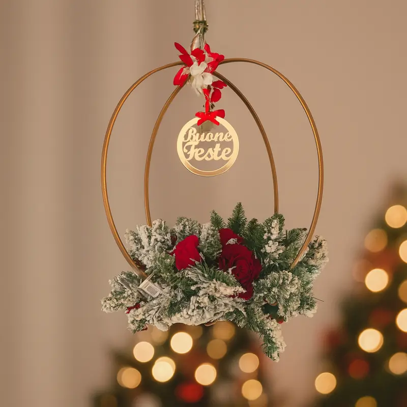 New Diffusion Ghirlanda Natale Oro Calatina Ø 50 cm Sospesa