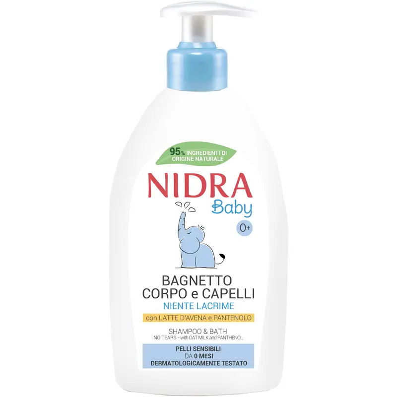 NIDRA BABY BAGNETTO CORPO&CAPELLI CON LATTE D'AVENA E PANTENOLO 500 ML