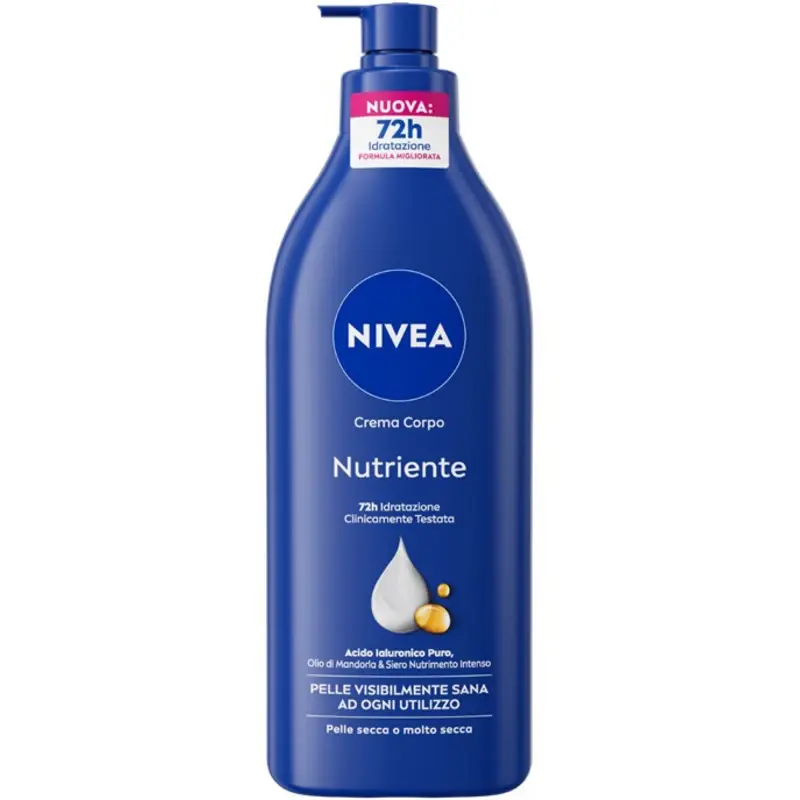 NIVEA BODY FLUIDA PUMP NUTRIENTE PELLE SECCA o MOLTO SECCA 500 ML
