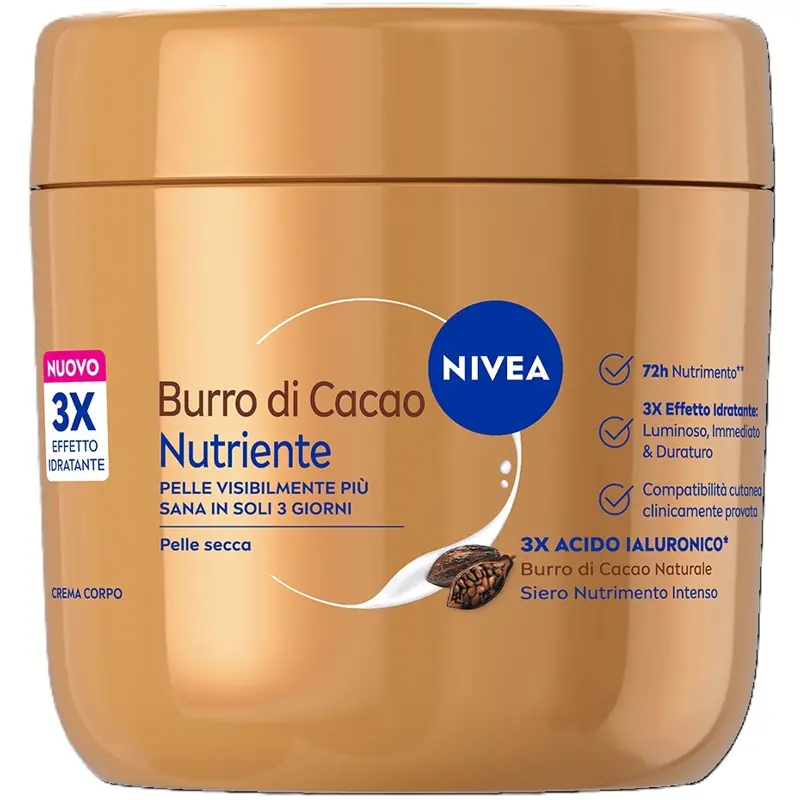 NIVEA CREMA CORPO BURRO DI CACAO NUTRIENTE PELLE SECCA VASO 400 ML