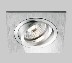 NOBILE ILLUMINAZIONE 9088 Faretto Incasso Orientabile Metallo 8W GU10 Alluminio Satinato 98x98mm