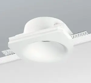 NOBILE ILLUMINAZIONE 9095 Faretto Incasso Gesso Rotondo 8W GU10 Ø80mm Verniciabile IP20