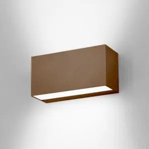 NOBILE ILLUMINAZIONE BA20/2A/3K/BR Lampada Parete LED Bi-Emission 2x15W 1849 Lumen Corten