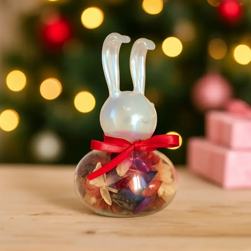 Noel Coniglietto Vetro Soffiato Pot Pourri H 10 cm Vetrart