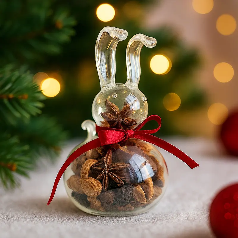 Noel Coniglietto Vetro Soffiato Pot Pourri H 12 cm