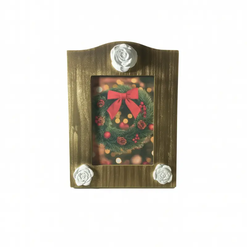 Noël Cornice Legno Oro 20x14 cm – Collezione
