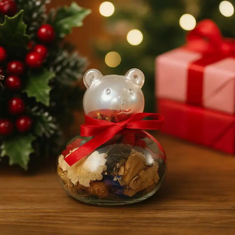Noel Orsetto Vetro Soffiato Pot Pourri H 9 cm Vetrart