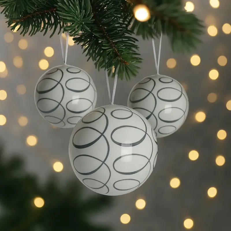 Noel Palline Natale Porcellana Ø7/10 cm