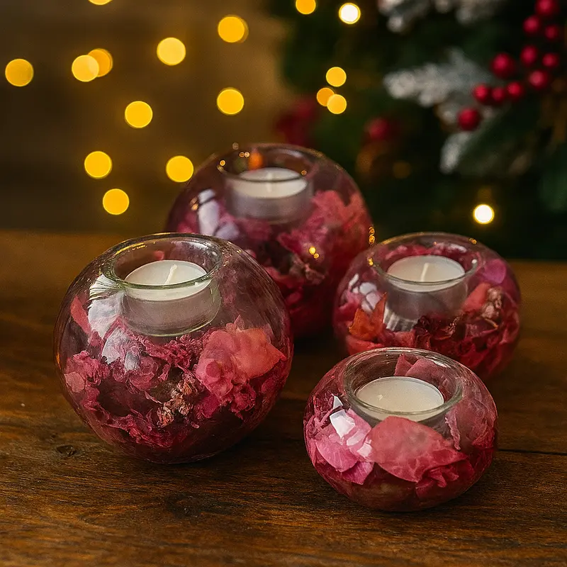 Noel Porta Tea Light Natale con Pot Pourri 13x10x9 cm