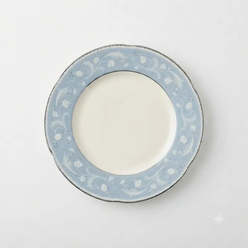 Noritake Piatto Piano Porcellana Montebello Azzurro Ø 24 cm