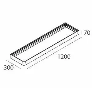 NOVALUX    102087.01    BOX PER PANNELLO LED INSTALLAZIONE DA SOFFITTO