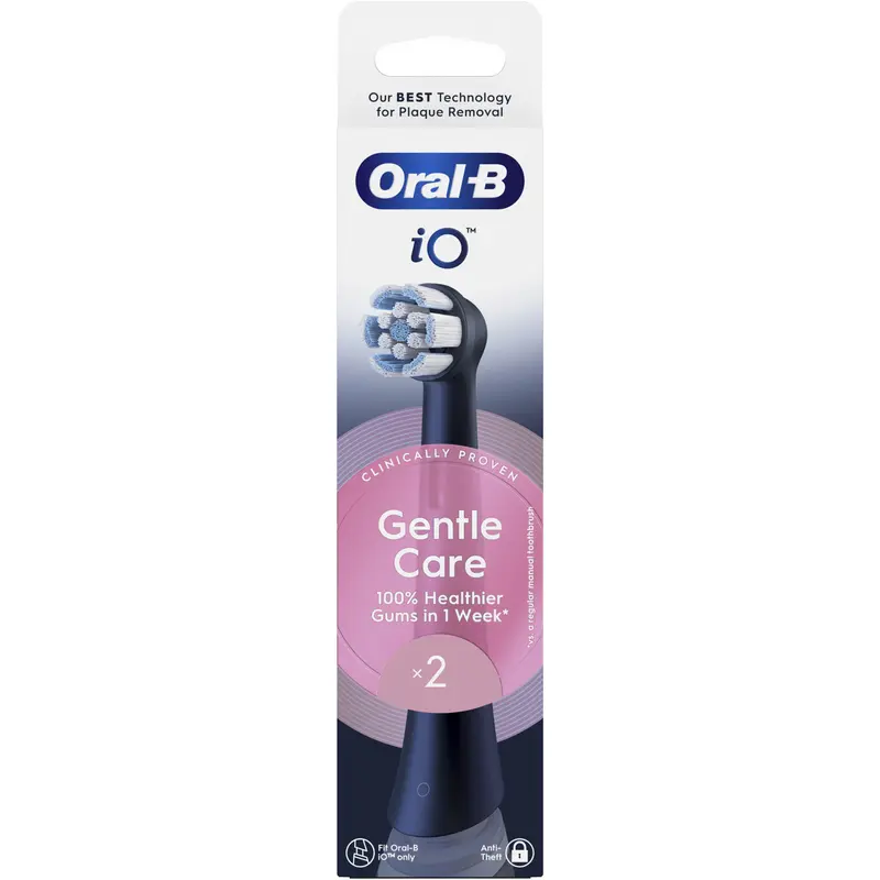 ORAL B 2 RICAMBI iO GENTLE CARE NERO PER SPAZZOLINO ELETTRICO iO