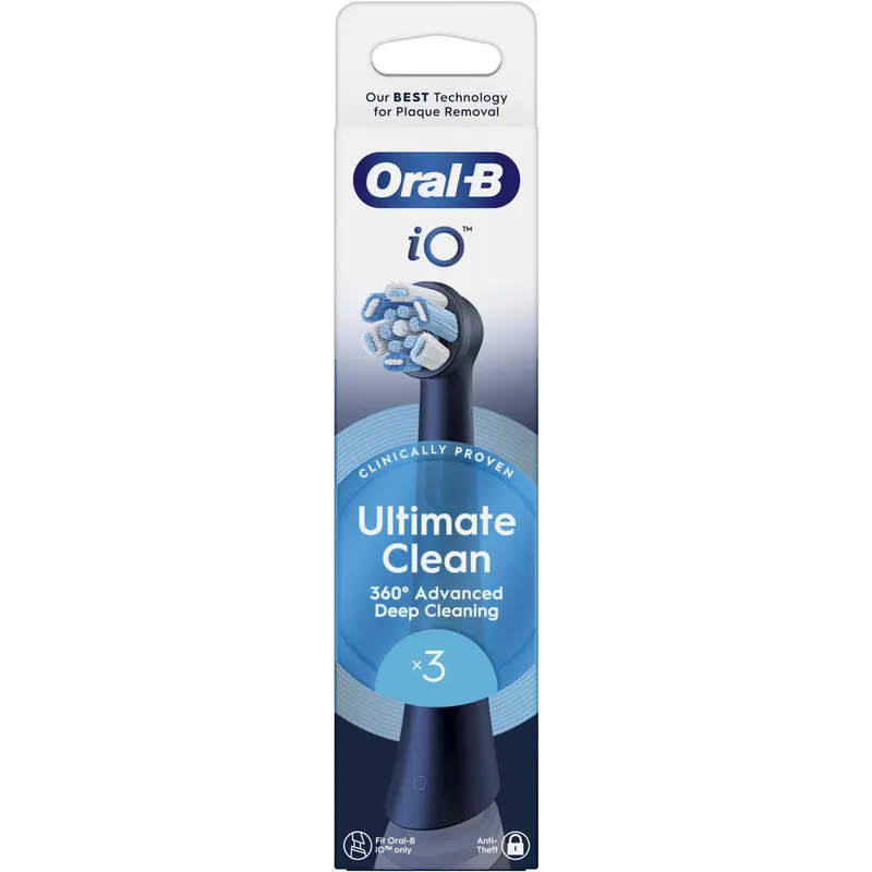ORAL B 3 RICAMBI iO ULTIMATE CLEAN NERO PER SPAZZOLINO ELETTRICO iO