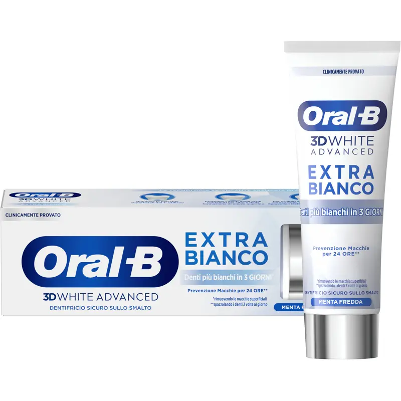 ORAL B DENTIFRICIO 3D WHITE ADVANCED EXTRA BIANCO MENTA FREDDA 75 ML