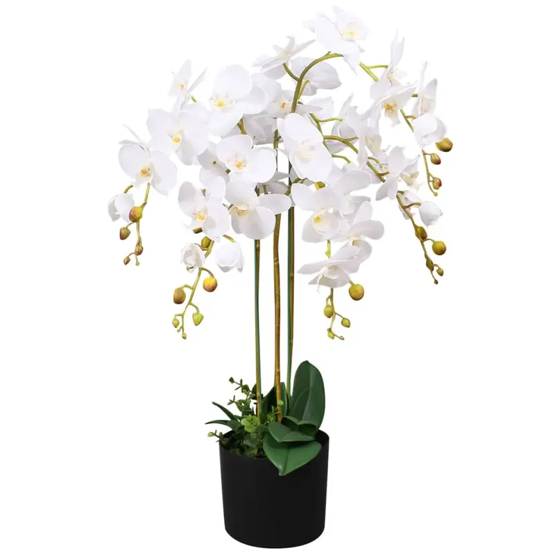Orchidea Bianca Artificiale 75 cm